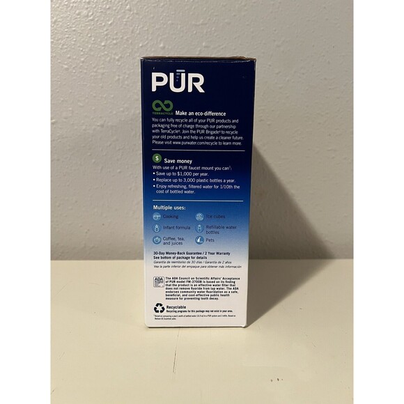 New PUR Advanced Maxion Faucet Mount Water Filter Chrome FM-3700B w/ 1 Filter - Picture 2 of 4